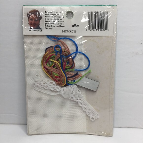 Vintage 80s Set 2 Cross Stitch Kit Magnets Scentimental Greetings Happy Birthday - Picture 3 of 7